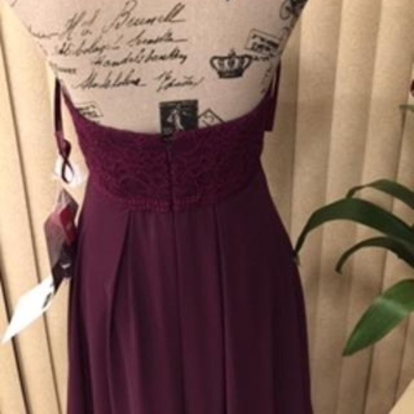 Simply Elegant Eggplant Strapless Formal Gown 8 - Picture 5 of 6